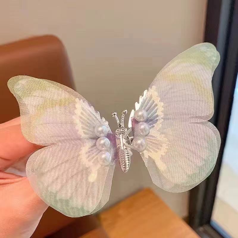 Wholesale Gradient Moving Butterfly Duckbill Clip